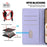 For Samsung Galaxy S25 Case RFID Blocking Kitten Pattern TPU+PU Leather Phone Cover - Purple - 4