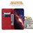 For Samsung Galaxy S25+ Case Geometry Pattern Leather Wallet Phone Cover - Red - 2
