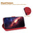 For Samsung Galaxy S25+ Case Geometry Pattern Leather Wallet Phone Cover - Red - 3