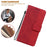 For Samsung Galaxy S25+ Case Geometry Pattern Leather Wallet Phone Cover - Red - 5
