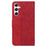 For Samsung Galaxy S25+ Case Geometry Pattern Leather Wallet Phone Cover - Red - 7