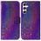 For Samsung Galaxy S25+ Stand Case Dazzling Flower Leather Phone Cover - Purple - 1