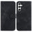 For Samsung Galaxy S25+ Stand Case 7-Shaped Pattern Imprint Leather Phone Cover - Black - 1