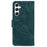 For Samsung Galaxy S25 Case Tiger Imprint Leather Wallet Phone Cover - Green - 7