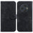 For TECNO Spark 30C 4G Case Lily Flower Imprint Leather Phone Cover with Stand - Black - 1