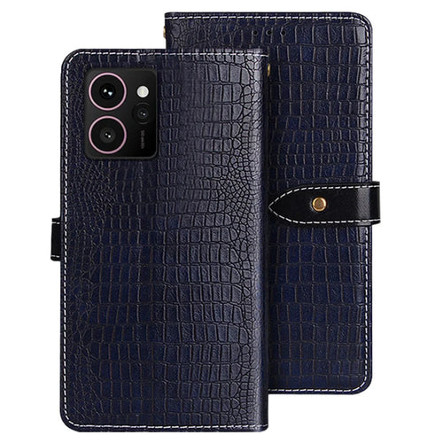 IDEWEI For HMD Skyline Case Crocodile Texture PU Leather Flip Phone Cover - Blue - 1