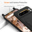 For Google Pixel 8 Pro Case Liquid Silicone Card Holder Phone Back Cover with Lanyard - Black - 6