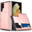 For Samsung Galaxy S25 Ultra Case with Card Holder TPU + PC Phone Back Cover - Rose Gold - 1