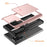 For Samsung Galaxy S25 Ultra Case with Card Holder TPU + PC Phone Back Cover - Rose Gold - 4