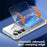 For Samsung Galaxy S25 Clear Case PC+TPU Phone Cover Card Holder Kickstand - Transparent - 3