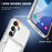 For Samsung Galaxy S25 Clear Case PC+TPU Phone Cover Card Holder Kickstand - Transparent - 4