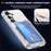 For Samsung Galaxy S25+ Clear Case PC+TPU Phone Cover Card Holder Kickstand - Transparent Black - 2