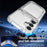 For Samsung Galaxy S25+ Clear Case PC+TPU Phone Cover Card Holder Kickstand - Transparent Black - 5