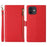 For iPhone 11 6.1 inch Zipper Pocket Design Litchi Texture Phone Case, PU Leather Flip Cover Foldable Stand Wallet with Strap - Red - 1