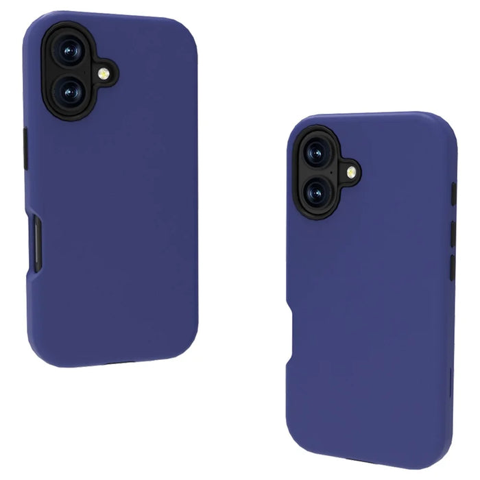 GW03 For iPhone 16 Case TPU + PC Phone Cover Dual Layer Shockproof - Navy Blue - 2