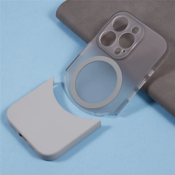 X-LEVEL For iPhone 16 Pro Max Case Compatible with MagSafe Matte Anti-Drop PC Phone Cover - Grey - 7