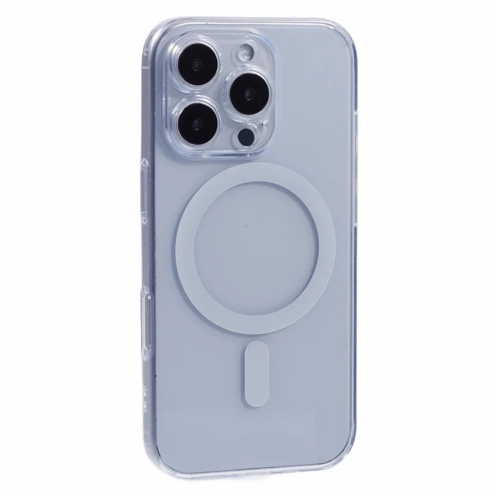 JAUCASE For iPhone 16 Pro Max Case Compatible with MagSafe PC+TPU Crystal Clear Phone Cover - 1
