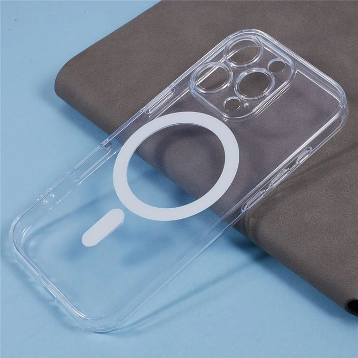 JAUCASE For iPhone 16 Pro Max Case Compatible with MagSafe PC+TPU Crystal Clear Phone Cover - 7