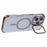 JAUCASE For iPhone 16 Pro Max Clear Case Compatible with MagSafe Lens Frame Kickstand PC+TPU Phone Cover - Gold - 5