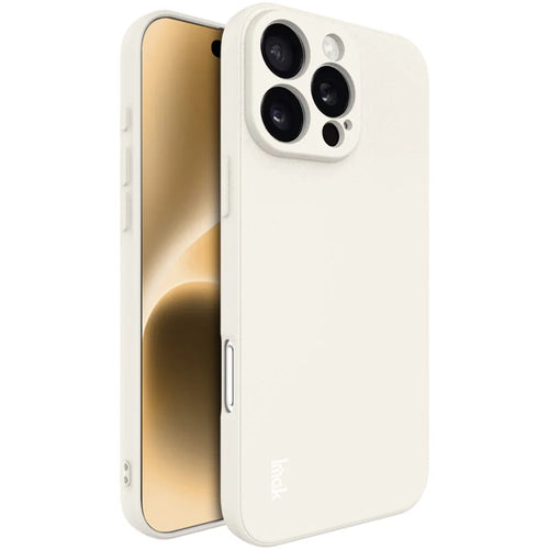 IMAK UC-4 Series for iPhone 16 Pro Max TPU Case Soft Phone Cover Straight Edge - White - 1