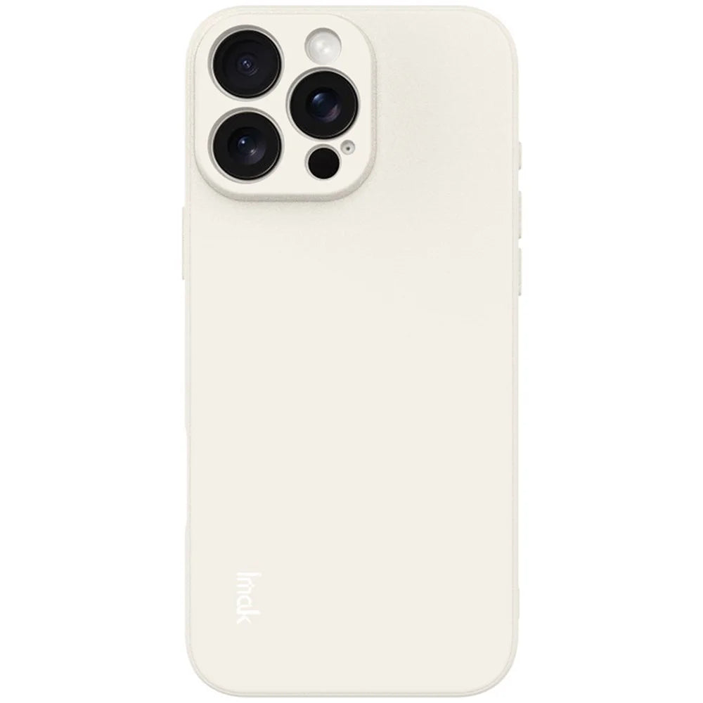 IMAK UC-4 Series for iPhone 16 Pro Max TPU Case Soft Phone Cover Straight Edge - White - 3