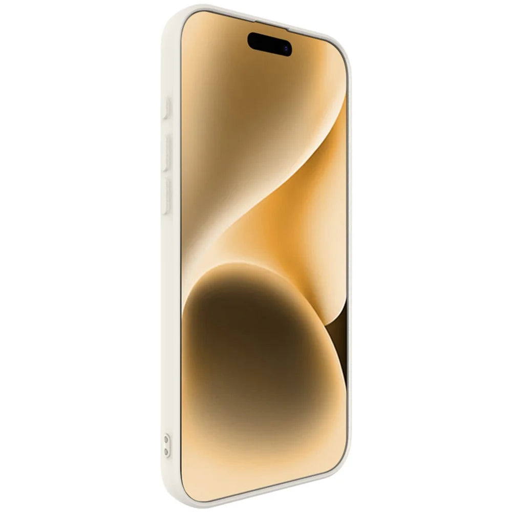IMAK UC-4 Series for iPhone 16 Pro Max TPU Case Soft Phone Cover Straight Edge - White - 4
