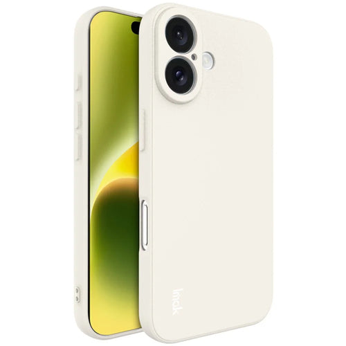 IMAK UC-4 Series for iPhone 16 TPU Case Soft Phone Cover Straight Edge - White - 1