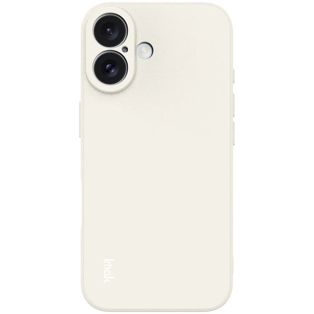 IMAK UC-4 Series for iPhone 16 TPU Case Soft Phone Cover Straight Edge - White - 3