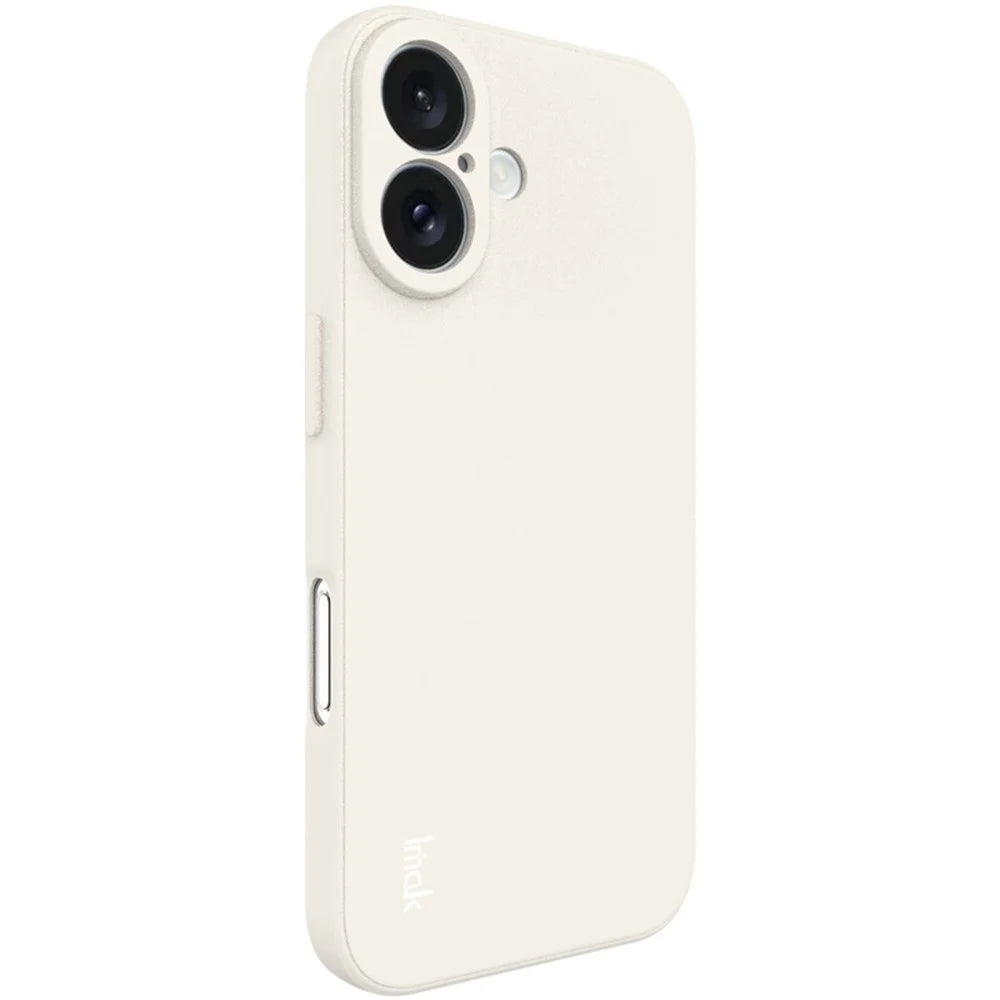 IMAK UC-4 Series for iPhone 16 TPU Case Soft Phone Cover Straight Edge - White - 5