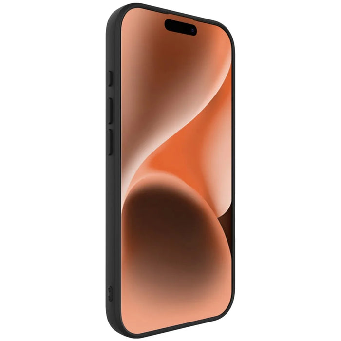 IMAK UC-4 Series for iPhone 16 Pro TPU Case Soft Phone Cover Straight Edge - Black - 4