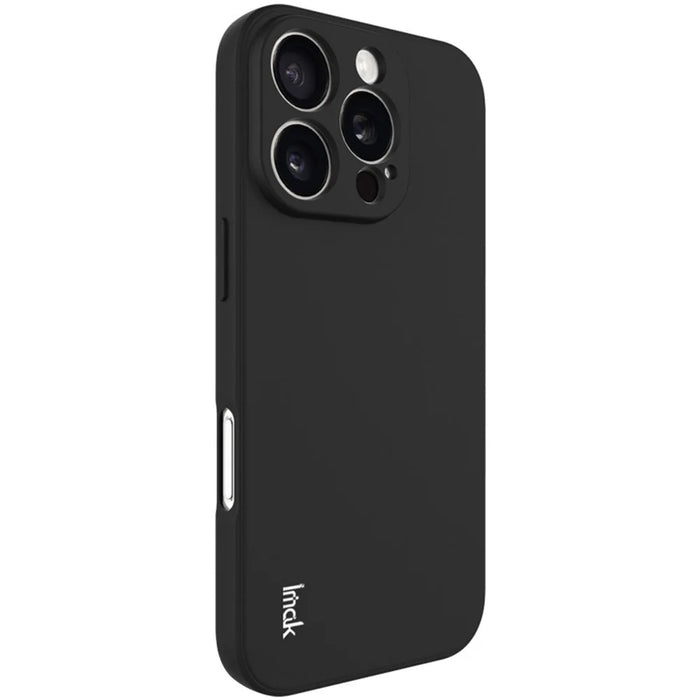 IMAK UC-4 Series for iPhone 16 Pro TPU Case Soft Phone Cover Straight Edge - Black - 5