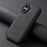 DENIOR For iPhone 16 Case Compatible with MagSafe Carbon Fiber Texture Leather Back Cover - Black - 7