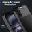 For iPhone 16 Plus Case Silicone+Metal Phone Cover with Tempered Glass Screen Protector - Black - 5