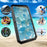 For iPhone 16 Plus Case Silicone+Metal Phone Cover with Tempered Glass Screen Protector - Black - 6