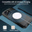 For iPhone 16 Pro Max Case Silicone+Metal Phone Cover with Tempered Glass Screen Protector - Black - 4