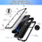 For iPhone 16 Pro Max Case Silicone+Metal Phone Cover with Tempered Glass Screen Protector - Black - 6