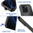 For iPhone 16 Pro Max Case Silicone+Metal Phone Cover with Tempered Glass Screen Protector - Black - 7