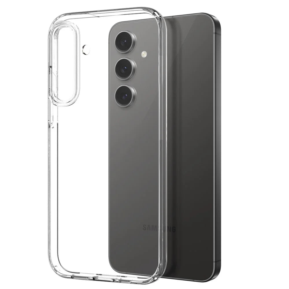 NORTHJO For Samsung Galaxy S25 TPU Phone Case+Tempered Glass Film (Support Fingerprint Unlock) - Transparent - 3