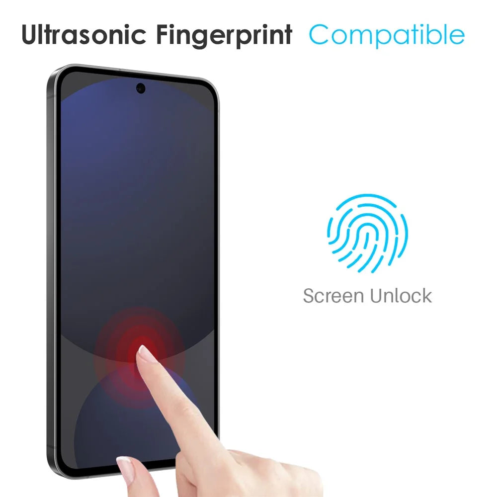 NORTHJO For Samsung Galaxy S25+ TPU Phone Case+Tempered Glass Film+Camera Lens Protector (Support Fingerprint Unlock) - 5