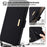For Google Pixel 8a Leather Wallet Case RFID Blocking Stand Cover with Hand Strap - Black - 6
