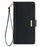 For Google Pixel 8a Leather Wallet Case RFID Blocking Stand Cover with Hand Strap - Black - 7