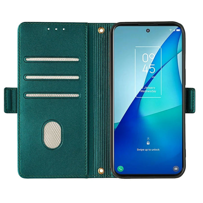 For Sony Xperia 10 IV 5G Leather Wallet Case RFID Blocking Stand Cover with Hand Strap - Green - 2