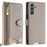For Samsung Galaxy S23 FE Leather Case Wallet Stand Cover Irregular Tail Style with Chain Strap - Grey - 1