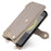 For Samsung Galaxy S23 FE Leather Case Wallet Stand Cover Irregular Tail Style with Chain Strap - Grey - 5