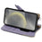 For Samsung Galaxy S24 Leather Case Wallet Stand Cover Irregular Tail Style with Chain Strap - Purple - 3