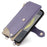 For Samsung Galaxy S24 Leather Case Wallet Stand Cover Irregular Tail Style with Chain Strap - Purple - 5