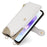 For Samsung Galaxy A15 5G Leather Case Wallet Stand Cover Irregular Tail Style with Chain Strap - White - 5