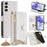 For Samsung Galaxy A15 5G Leather Case Wallet Stand Cover Irregular Tail Style with Chain Strap - White - 7
