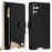 For Samsung Galaxy A25 5G (Global) (161.0 x 76.5 x 8.3mm) Leather Case Wallet Stand Cover Irregular Tail Style with Chain Strap - Black - 1