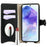For Samsung Galaxy A25 5G (Global) (161.0 x 76.5 x 8.3mm) Leather Case Wallet Stand Cover Irregular Tail Style with Chain Strap - Black - 2